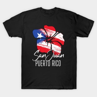 San Juan Puerto Rico Puerto Rican Pride Flag Amapola T-Shirt